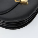 BALLY Shoulder Bag Leather Black Gold Auth BA4809-11