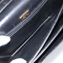 BALLY Shoulder Bag Leather Black Gold Auth BA4809-17