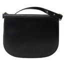 BALLY Shoulder Bag Leather Black Gold Auth BA4809-3