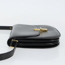 BALLY Shoulder Bag Leather Black Gold Auth BA4809-5