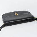 BALLY Shoulder Bag Leather Black Gold Auth BA4809-6