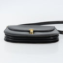 BALLY Shoulder Bag Leather Black Gold Auth BA4809-9