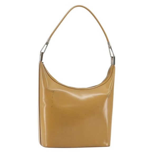 GUCCI Shoulder Bag Leather Brown Silver 001 3814 Auth BA4810