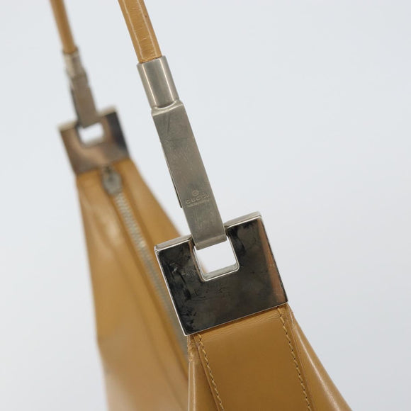 GUCCI Shoulder Bag Leather Brown Silver 001 3814 Auth BA4810