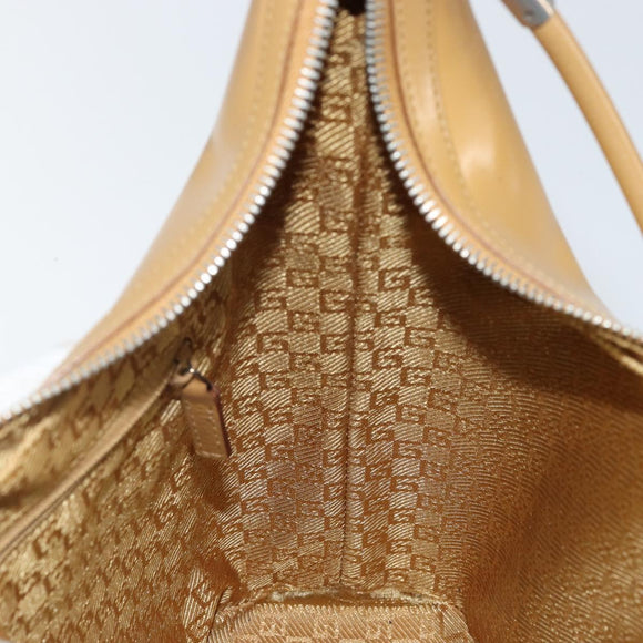 GUCCI Shoulder Bag Leather Brown Silver 001 3814 Auth BA4810