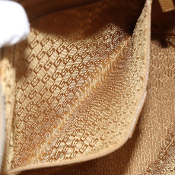 GUCCI Shoulder Bag Leather Brown Silver 001 3814 Auth BA4810