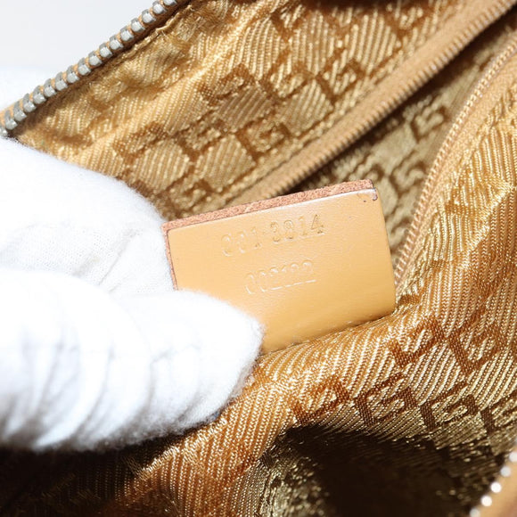 GUCCI Shoulder Bag Leather Brown Silver 001 3814 Auth BA4810