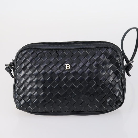 BALLY Shoulder Bag Leather 3Set Brown Black Bordeaux Auth BA4812