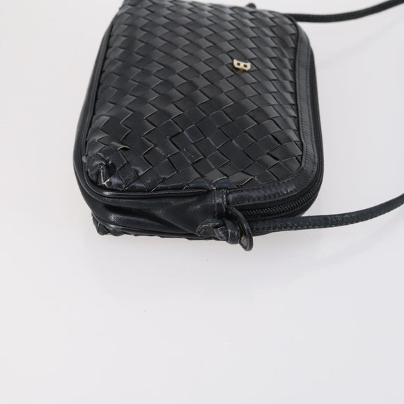 BALLY Shoulder Bag Leather 3Set Brown Black Bordeaux Auth BA4812