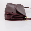 BALLY Shoulder Bag Leather 3Set Brown Black Bordeaux Auth BA4812-4