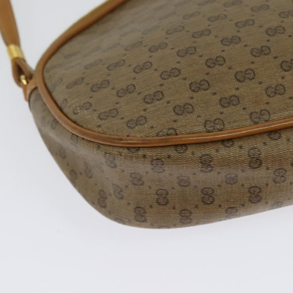 GUCCI Micro GG Supreme Shoulder Bag PVC Beige Gold 007 983 1113 Auth BA4814