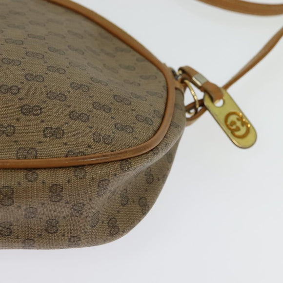 GUCCI Micro GG Supreme Shoulder Bag PVC Beige Gold 007 983 1113 Auth BA4814