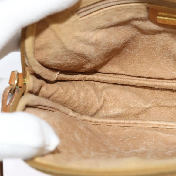 GUCCI Micro GG Supreme Shoulder Bag PVC Beige Gold 007 983 1113 Auth BA4814