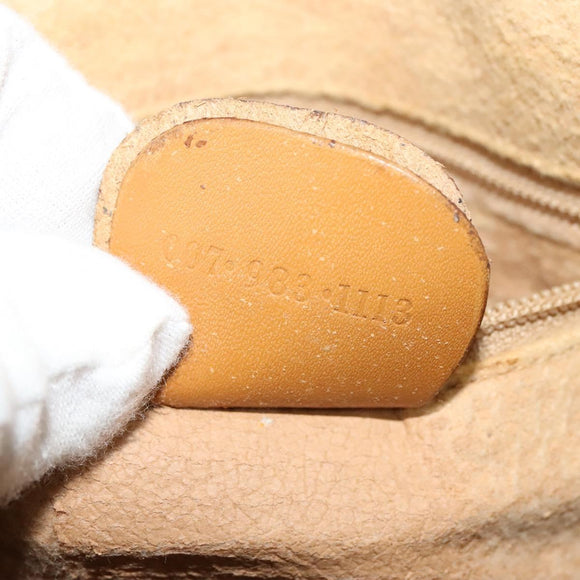 GUCCI Micro GG Supreme Shoulder Bag PVC Beige Gold 007 983 1113 Auth BA4814