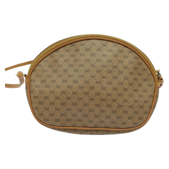 GUCCI Micro GG Supreme Shoulder Bag PVC Beige Gold 007 983 1113 Auth BA4814