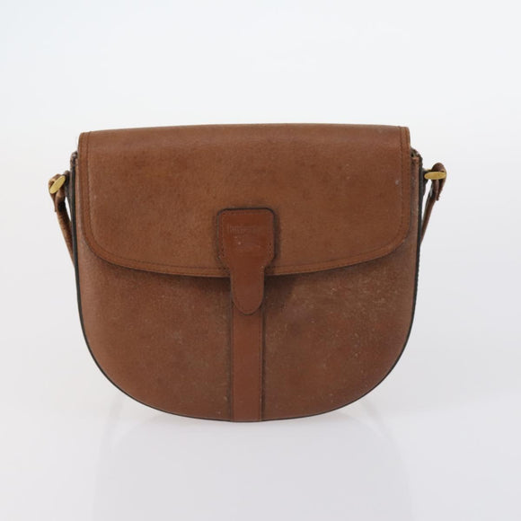 Burberrys Ferragamo Shoulder Bag Leather 2Set Green Brown Auth BA4815