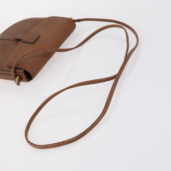 Burberrys Ferragamo Shoulder Bag Leather 2Set Green Brown Auth BA4815