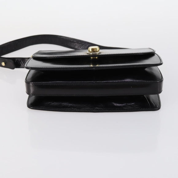 BALLY Shoulder Bag Leather 3Set Brown Black Auth BA4817