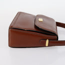 BALLY Shoulder Bag Leather 3Set Brown Black Auth BA4817-16