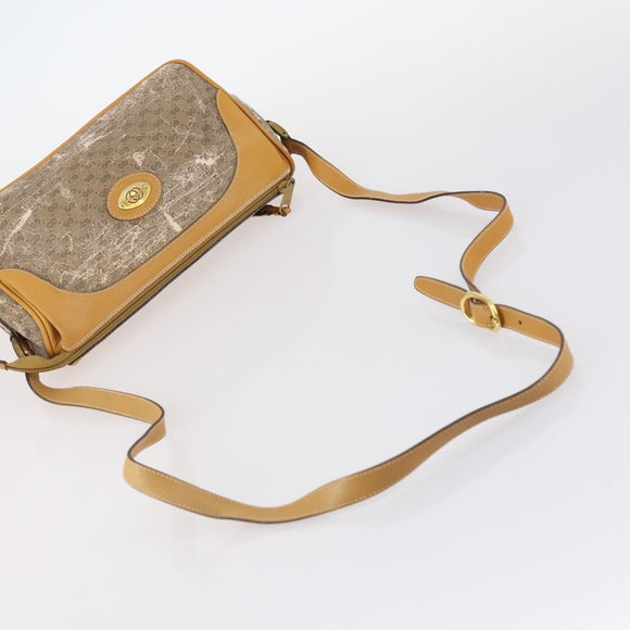 GUCCI GG Supreme Bamboo Shoulder Bag PVC 3Set Beige Black Auth BA4818