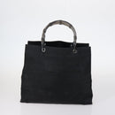 GUCCI GG Supreme Bamboo Shoulder Bag PVC 3Set Beige Black Auth BA4818-2