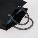 GUCCI GG Supreme Bamboo Shoulder Bag PVC 3Set Beige Black Auth BA4818-5