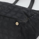 CHANEL New Travel line Tote Bag Nylon Gold Black CC Auth BA4821-10