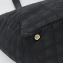 CHANEL New Travel line Tote Bag Nylon Gold Black CC Auth BA4821-11