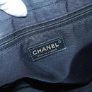 CHANEL New Travel line Tote Bag Nylon Gold Black CC Auth BA4821-14