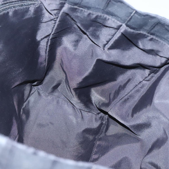 CHANEL New Travel line Tote Bag Nylon Gold Black CC Auth BA4821