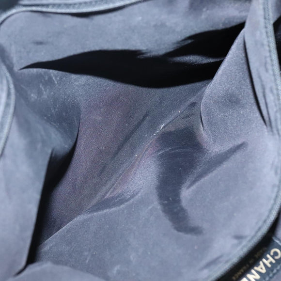 CHANEL New Travel line Tote Bag Nylon Gold Black CC Auth BA4821