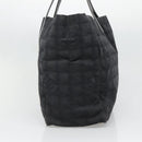 CHANEL New Travel line Tote Bag Nylon Gold Black CC Auth BA4821-4