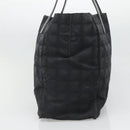 CHANEL New Travel line Tote Bag Nylon Gold Black CC Auth BA4821-5