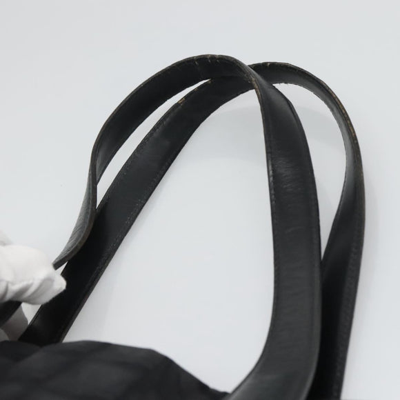 CHANEL New Travel line Tote Bag Nylon Gold Black CC Auth BA4821