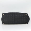 CHANEL New Travel line Tote Bag Nylon Gold Black CC Auth BA4821-9