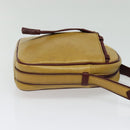 CARTIER Must Line Shoulder Bag Leather Beige Gold Auth BA4825-5