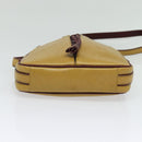 CARTIER Must Line Shoulder Bag Leather Beige Gold Auth BA4825-9