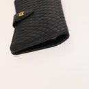 BALLY Quilted Shoulder Bag Leather 2 Set Black Auth BA4826-13