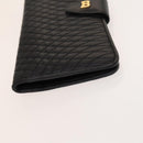 BALLY Quilted Shoulder Bag Leather 2 Set Black Auth BA4826-14