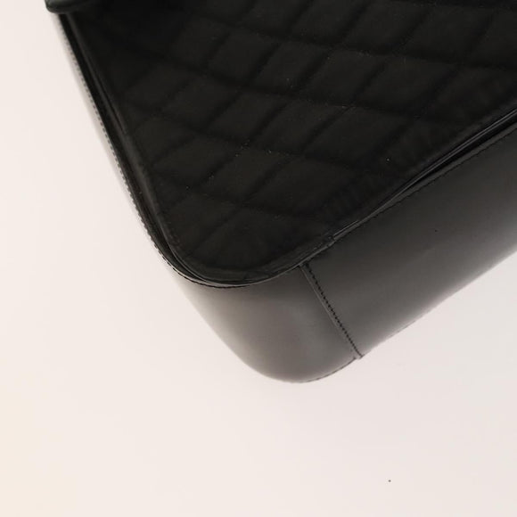 BALLY Quilted Shoulder Bag Leather 2Set Black Auth BA4826