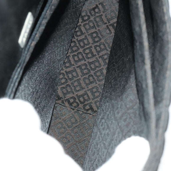 BALLY Quilted Shoulder Bag Leather 2Set Black Auth BA4826