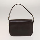 BALLY Shoulder Bag Leather 3Set Bordeaux Black Auth BA4827-10