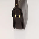 BALLY Shoulder Bag Leather 3Set Bordeaux Black Auth BA4827-11