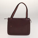 BALLY Shoulder Bag Leather 3Set Bordeaux Black Auth BA4827-16