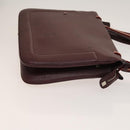 BALLY Shoulder Bag Leather 3Set Bordeaux Black Auth BA4827-18