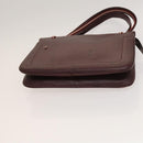 BALLY Shoulder Bag Leather 3Set Bordeaux Black Auth BA4827-21