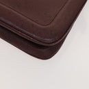 BALLY Shoulder Bag Leather 3Set Bordeaux Black Auth BA4827-22