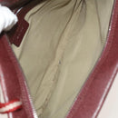 BALLY Shoulder Bag Leather 3Set Bordeaux Black Auth BA4827-23