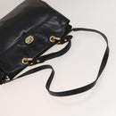 BALLY Shoulder Bag Leather 3Set Bordeaux Black Auth BA4827-5