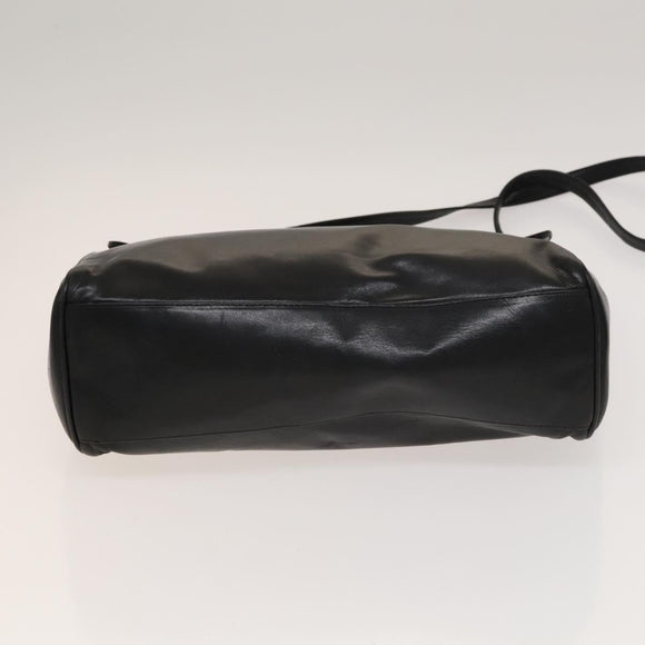 BALLY Shoulder Bag Leather 3Set Bordeaux Black Auth BA4827